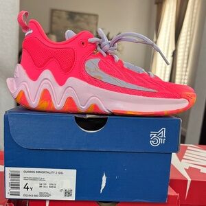 Nike Kids Giannis Immortality 2 Hot Pink Sneakers
